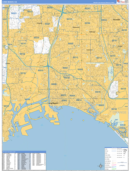 Long Beach Map Basic Style